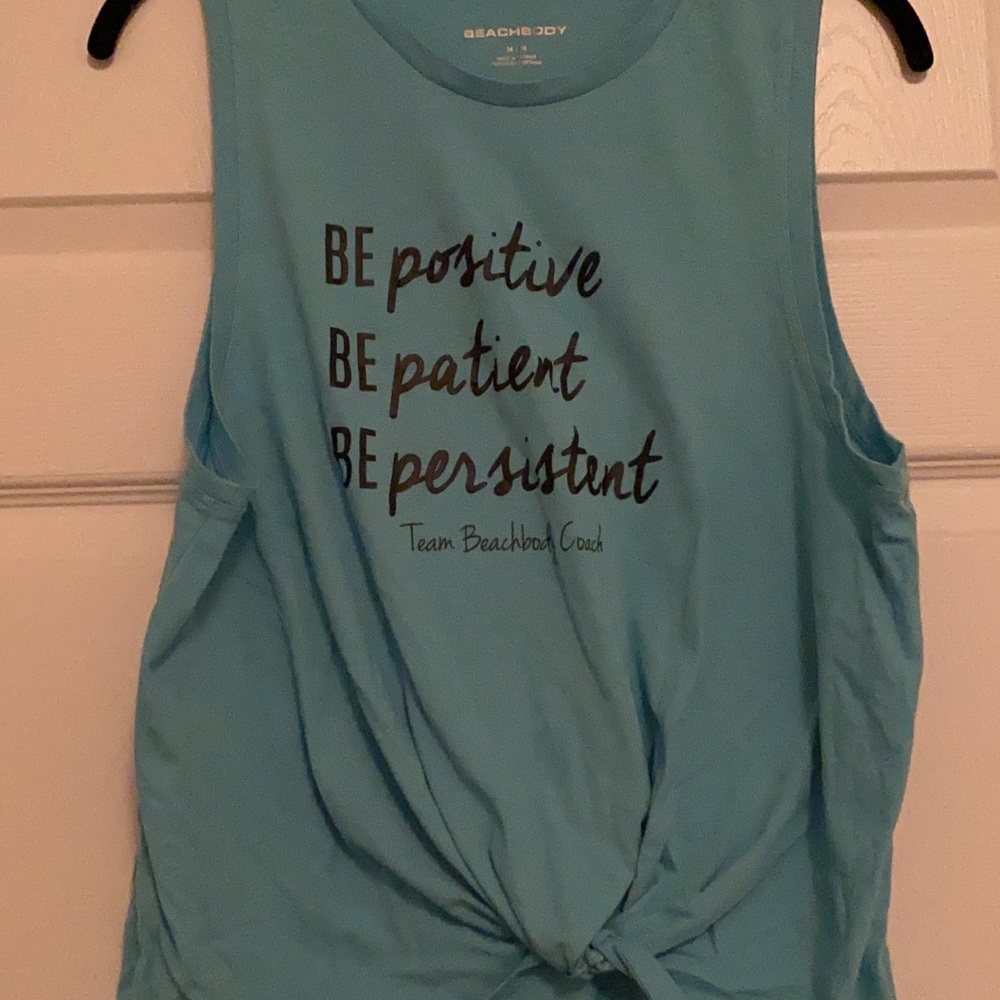 Beachbody tank with front knot